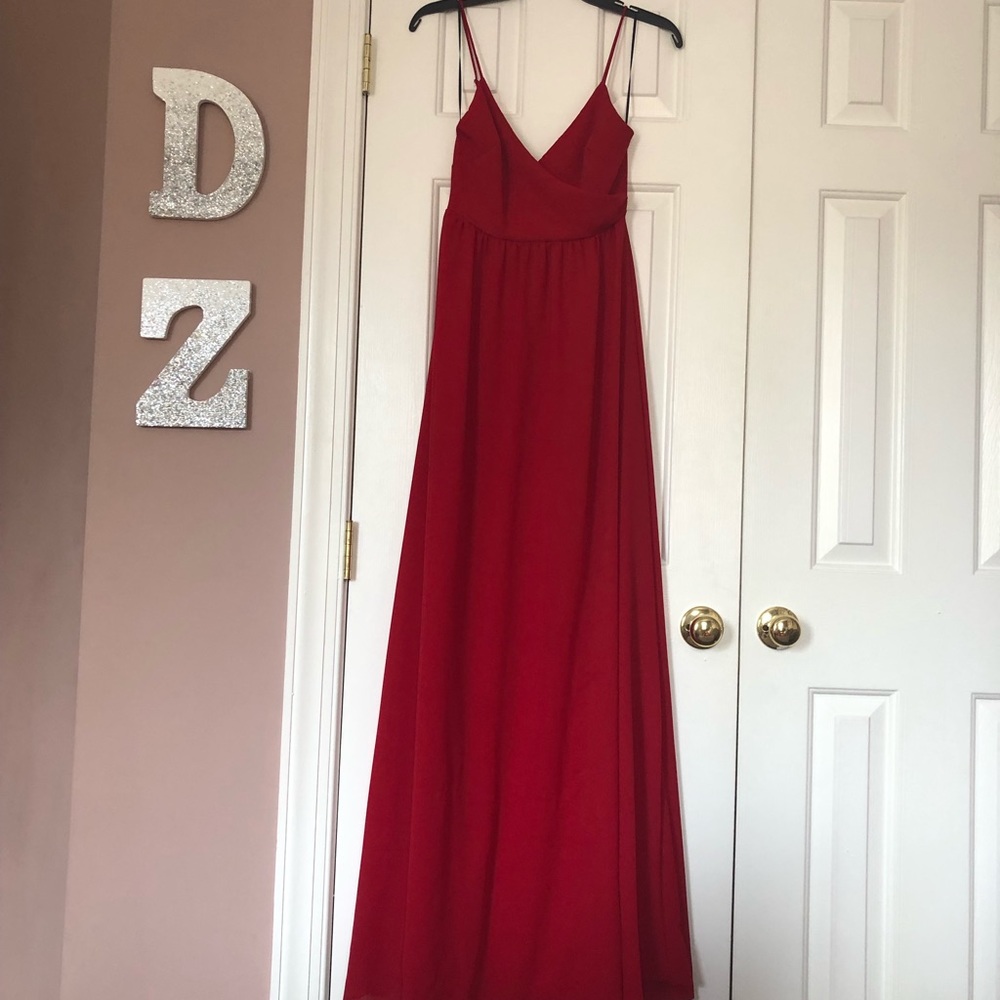 Lulus red maxi dress